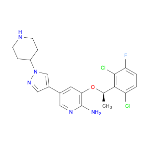 877399-52-5 3-[(1R)-1-(2,6-Dichloro-3-fluorophenyl)ethoxy]-5-[1-(4-piperidinyl)-1H-pyrazol-4-yl]pyridin-2-amine