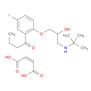 88606-96-6 1-[5-FLUORO-2-[2-HYDROXY-3-(TERT-BUTYLAMINO)PROPOXY]PHENYL]BUTAN-1-ONE MALEATE