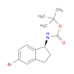 903557-31-3 Carbamic acid, N-[(1S)-5-bromo-2,3-dihydro-1H-inden-1-yl]-, 1,1-dimethylethyl ester