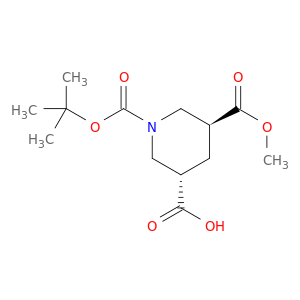 914261-00-0 trans-1-[(tert-butoxy)carbonyl]-5-(methoxycarbonyl)piperidine-3-carboxylic acid