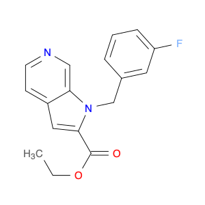 1H-Pyrrolo[2,3-c]pyridine-2-carboxylic acid, 1-[(3-fluorophenyl)methyl]-,ethyl ester