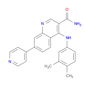 959860-85-6 3-Quinolinecarboxamide, 4-[(3,4-dimethylphenyl)amino]-7-(4-pyridinyl)-