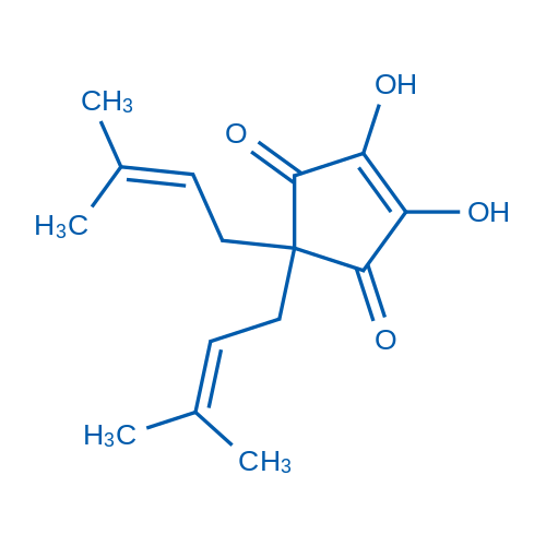 1891-42-5 4,5-Dihydroxy-2,2-bis(3-methyl-2-butenyl)- 4-cyclopentene-1,3-dione