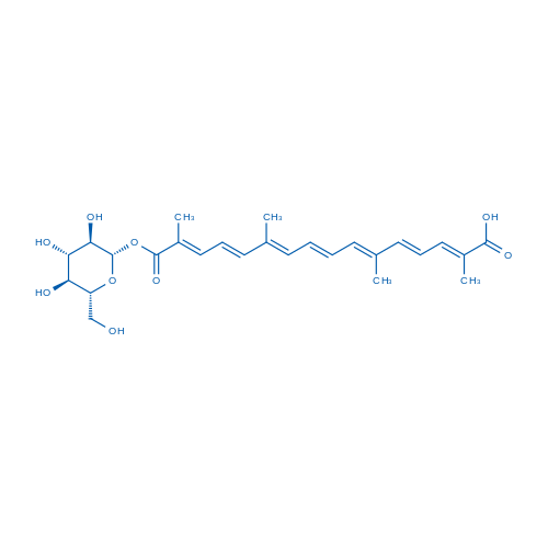 58050-17-2 β-D-Glucopyranose, 1-[hydrogen (2E,4E,6E,8E,10E,12E,14E)-2,6,11,15-tetramethyl-2,4,6,8,10,12,14-hexadecaheptaenedioate]