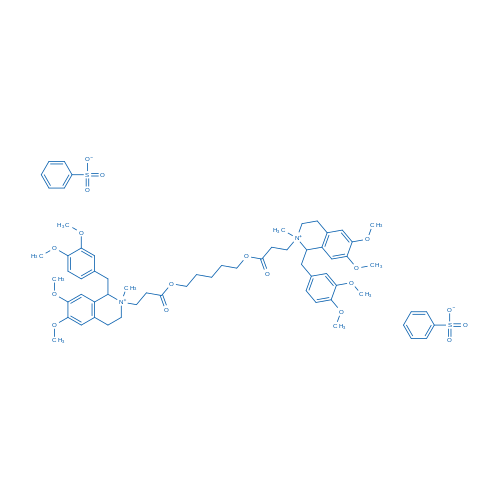 64228-81-5 2,2'-((Pentane-1,5-diylbis(oxy))bis(3-oxopropane-3,1-diyl))bis(1-(3,4-dimethoxybenzyl)-6,7-dimethoxy-2-methyl-1,2,3,4-tetrahydroisoquinolin-2-ium) benzenesulfonate